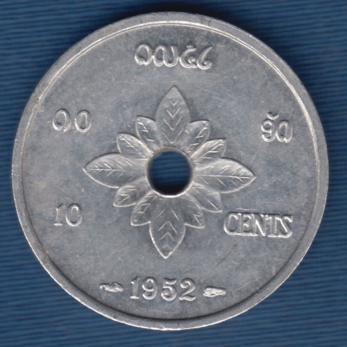 10 Центов 1952 - Лаос