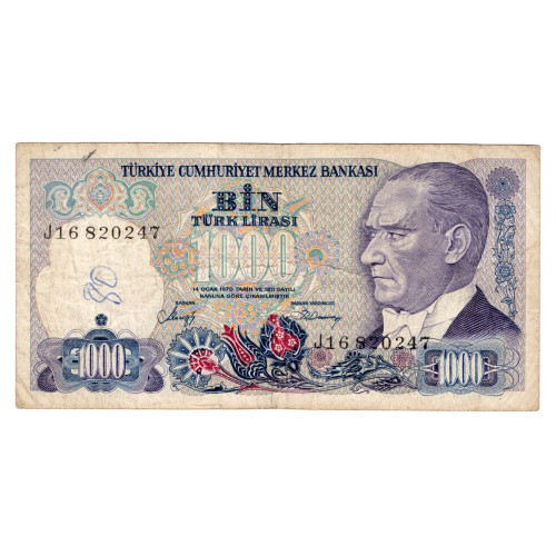 1000 Лир 1986-1988 - Турция 1000 Лир 1986-1988 - Турция