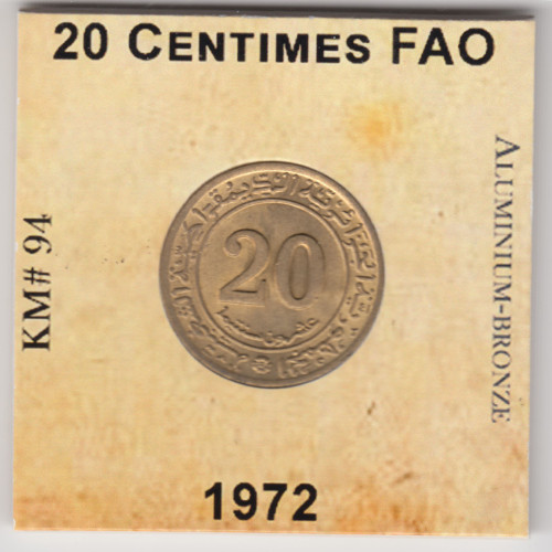 20 Cантим 1972 - Алжир 20 Cантим 1972 - Алжир