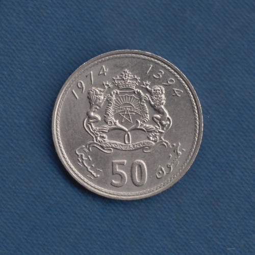 50 Сантимов - 1974 - Марокко 50 Сантимов - 1974 - Марокко