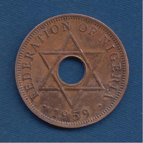 1 Пенни — Елизавета II — 1959 — Нигерия 1 Пенни — Елизавета II — 1959 — Нигерия