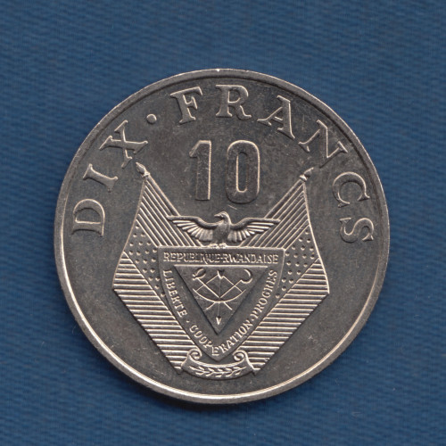 10 Франков - 1985 - Руанда 10 Франков - 1985 - Руанда