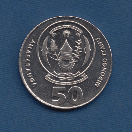 50 Франков - 2011 - Руанда 50 Франков - 2011 - Руанда