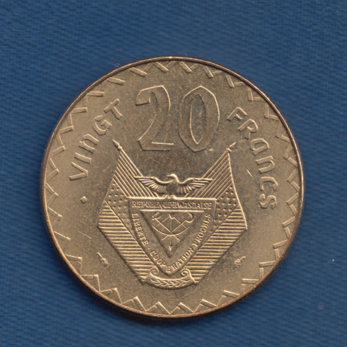 20 Франков - 1977 - Руанда 20 Франков - 1977 - Руанда