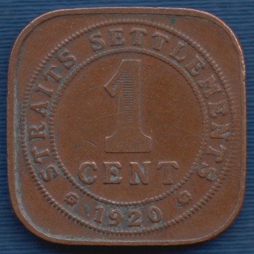 1 Цент - George V 1920 - Straits Settlements 1 Цент - George V 1920 - Straits Settlements