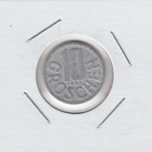 10 Грошей 1952 - Австрия 10 Грошей 1952 - Австрия