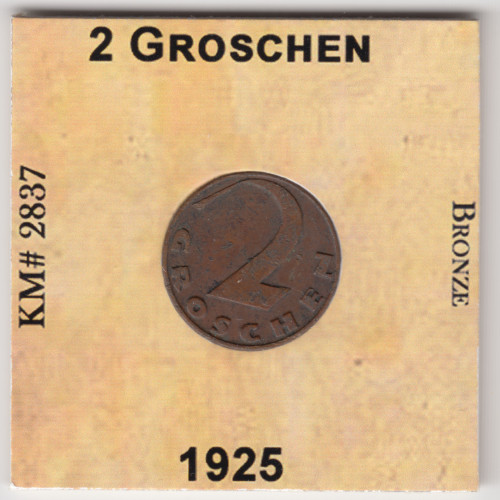 2 Гроша 1925 - Австрия 2 Гроша 1925 - Австрия
