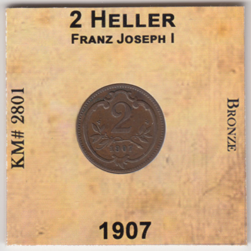 2 Геллер 1907 - Австрия 2 Геллер 1907 - Австрия
