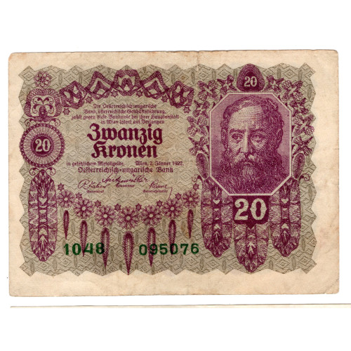 20 Крон 1922 - Австрия 20 Крон 1922 - Австрия