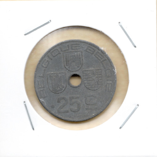 25 Сантимов 1942 - Бельгия 25 Сантимов 1942 - Бельгия