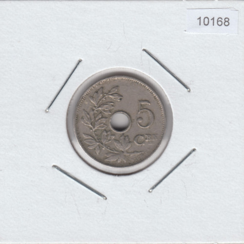 5 Сантимов 1910 - Бельгия - Dutch text