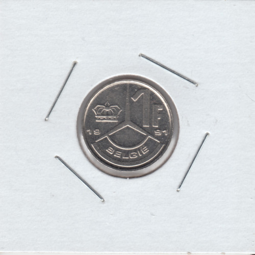 1 Франк 1991 - Бельгия 1 Франк 1991 - Бельгия
