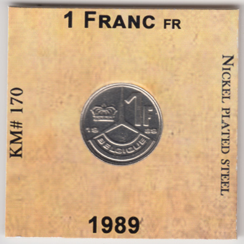 1 Франк 1989 - Бельгия - French text 1 Франк 1989 - Бельгия - French text