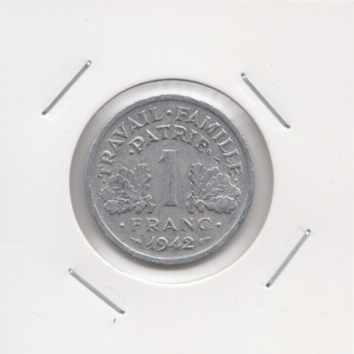 1 Франк 1942 - Франция - light type 1 Франк 1942 - Франция - light type