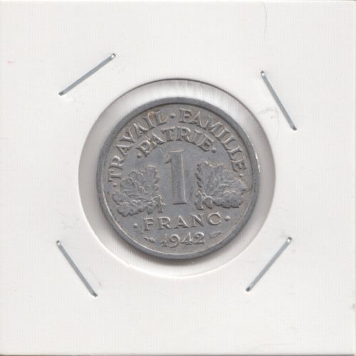 1 Франк 1942 - Франция - light type 1 Франк 1942 - Франция - light type