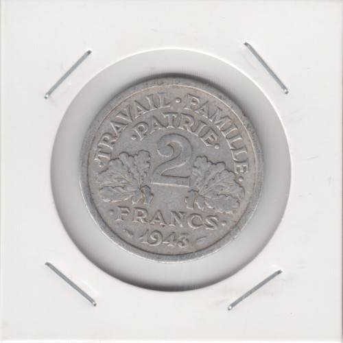 2 Франкa 1943 - Франция 2 Франкa 1943 - Франция