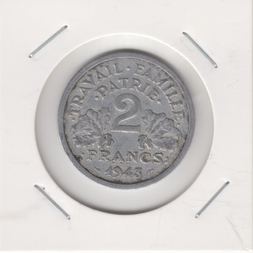 2 Франкa 1943 - Франция 2 Франкa 1943 - Франция