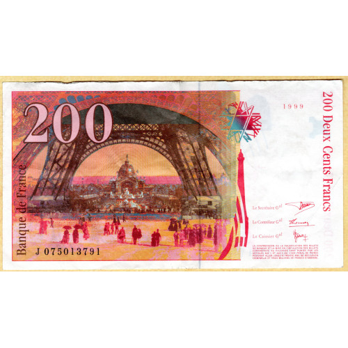 200 Франков 1999 - Франция - Эйфель 200 Франков 1999 - Франция - Эйфель
