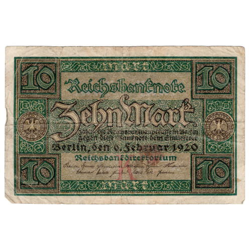 10 Mark 1920 - Reichsbanknote 10 Mark 1920 - Reichsbanknote