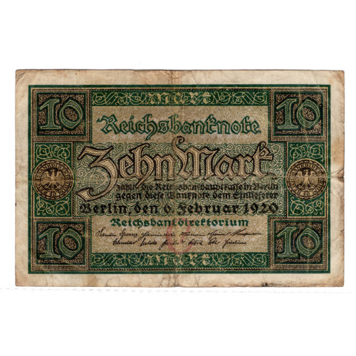 10 Mark 1920 - Reichsbanknote 10 Mark 1920 - Reichsbanknote