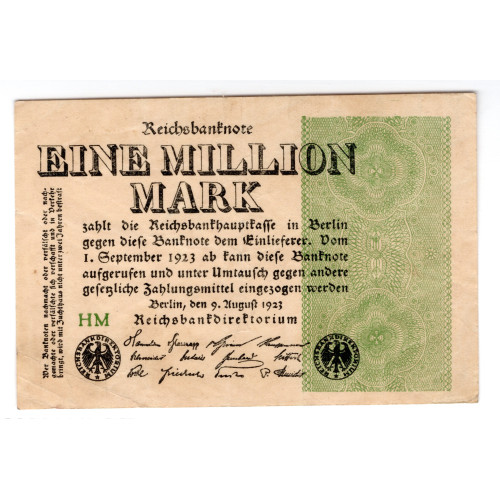 1 Million Mark 1923 - Reichsbanknote 1 Million Mark 1923 - Reichsbanknote