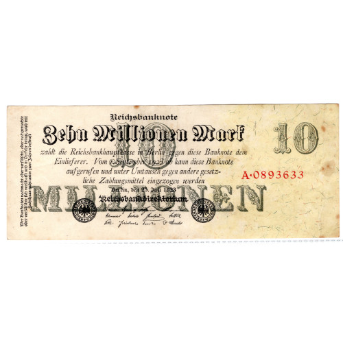 10 Million Mark 1923 - Reichsbanknote 10 Million Mark 1923 - Reichsbanknote