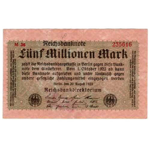 50 million Mark 1923 - Reichsbanknote 50 million Mark 1923 - Reichsbanknote