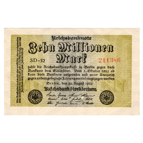 10 Million Mark 1923 - Reichsbanknote 10 Million Mark 1923 - Reichsbanknote