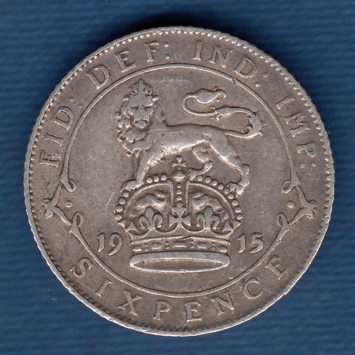 6 Пенсов 1915 - Великобритания 6 Пенсов 1915 - Великобритания