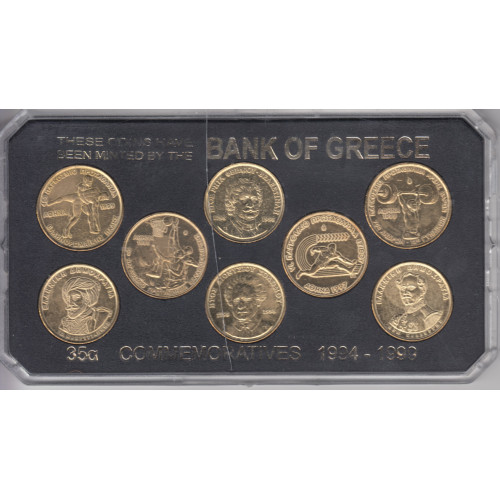 8 Greek Coins 1994-1999 UNC - Поврежденная коробка 8 Greek Coins 1994-1999 UNC - Поврежденная коробка