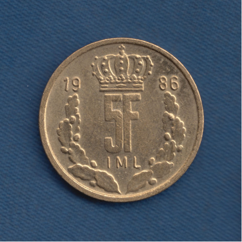 5 Франков 1986 - Люксембург