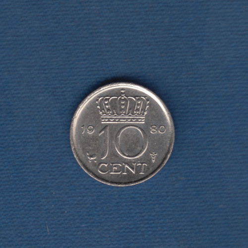 10 Центов 1980 - Нидерланды 10 Центов 1980 - Нидерланды