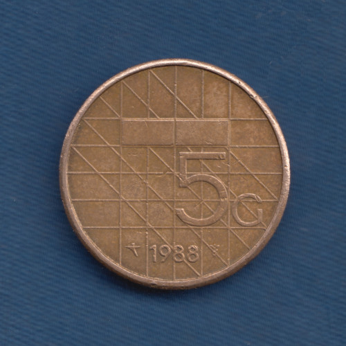 5 Гульден 1988 - Нидерланды 5 Гульден 1988 - Нидерланды