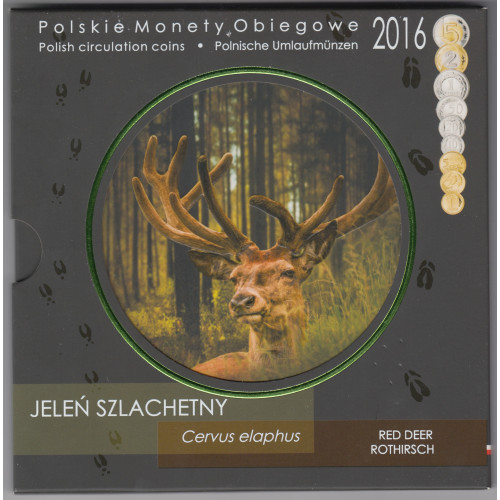 Polish circulation coins - 2016 - RED DEEP ROTHIRSCH Polish circulation coins - 2016 - RED DEEP ROTHIRSCH