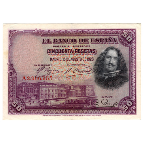 50 Песет 1928 - Испания 50 Песет 1928 - Испания
