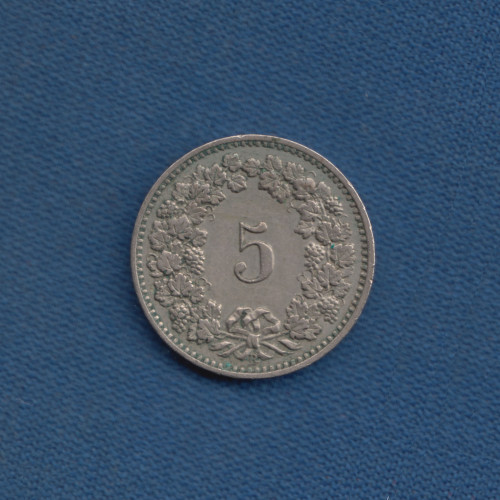 5 Раппен 1907 - Швейцария