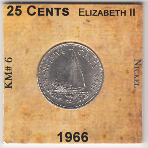 25 Цент 1966 - Багамы 25 Цент 1966 - Багамы