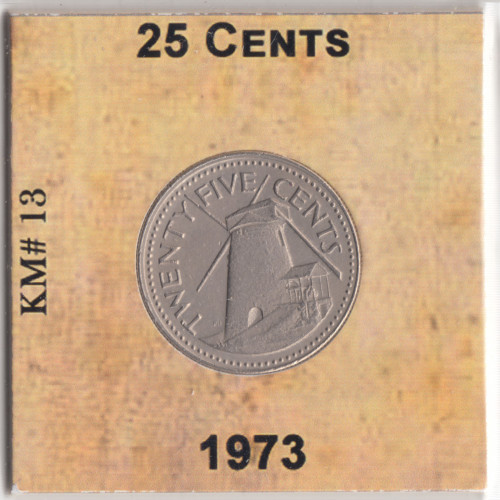 25 Цент 1973 - Барбадос 25 Цент 1973 - Барбадос