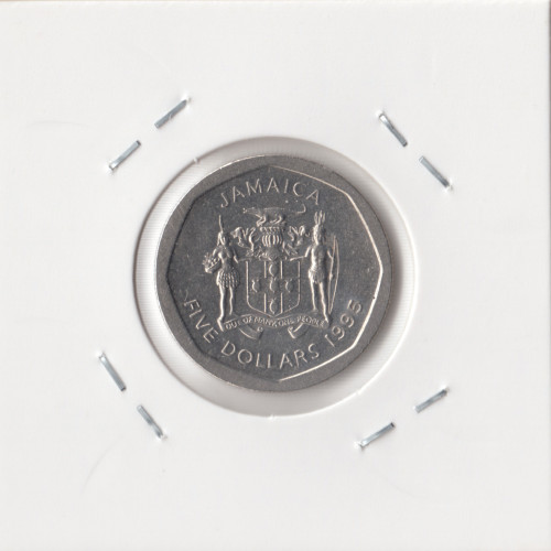 5 Долларов 1995 - Ямайка 5 Долларов 1995 - Ямайка