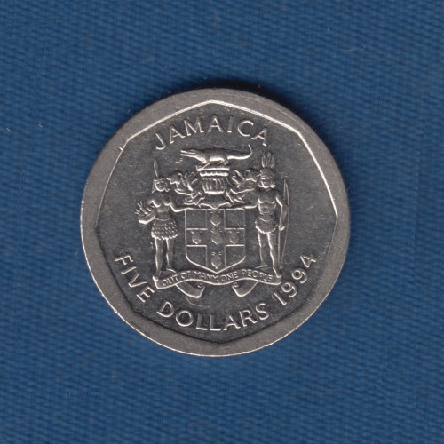 5 Долларов 1994 - Ямайка 5 Долларов 1994 - Ямайка