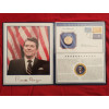 Ronald Reagan Memorial Commemorative 24kt Gold Plated - June 11 2004 - Medal Stamp