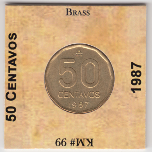 50 Cентаво 1987 - Аргентина 50 Cентаво 1987 - Аргентина