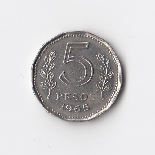 5 Песо 1965 - Аргентина 5 Песо 1965 - Аргентина