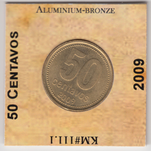 50 Cентаво 2009 - Аргентина 50 Cентаво 2009 - Аргентина
