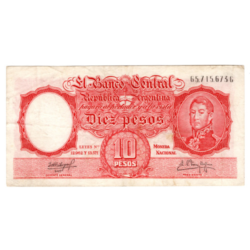 10 Песо 1960-1962 - Аргентина
