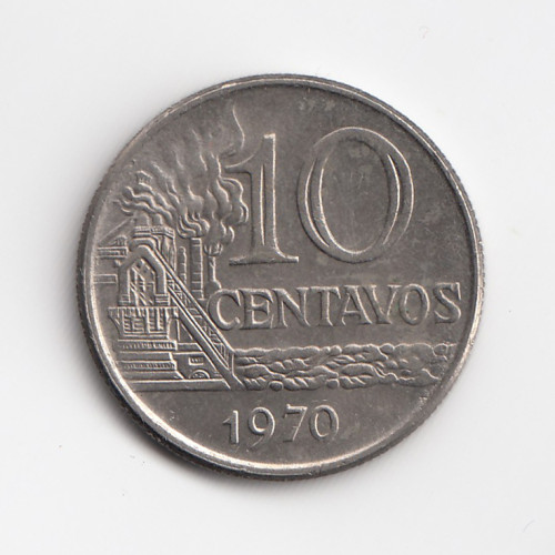 10 Cентаво 1970 - Бразилия 10 Cентаво 1970 - Бразилия