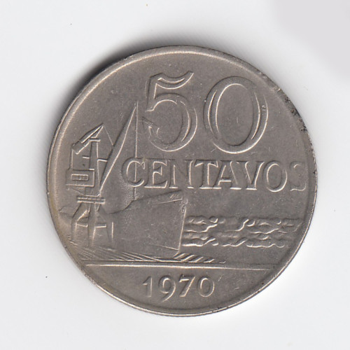 50 Cентаво 1970 - Бразилия 50 Cентаво 1970 - Бразилия