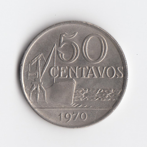 50 Cентаво 1970 - Бразилия 50 Cентаво 1970 - Бразилия