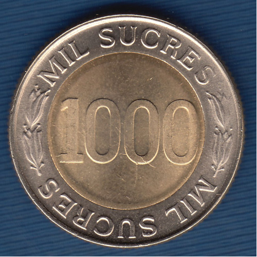1000 - Sucres - 1997 - Эквадор 1000 - Sucres - 1997 - Эквадор