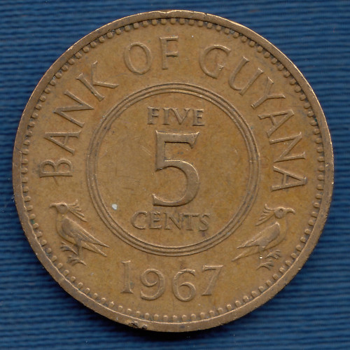 5 Центов 1967 - Гайана 5 Центов 1967 - Гайана